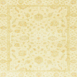 Square Abstract Mustard Yellow Oriental Rug, abs3478