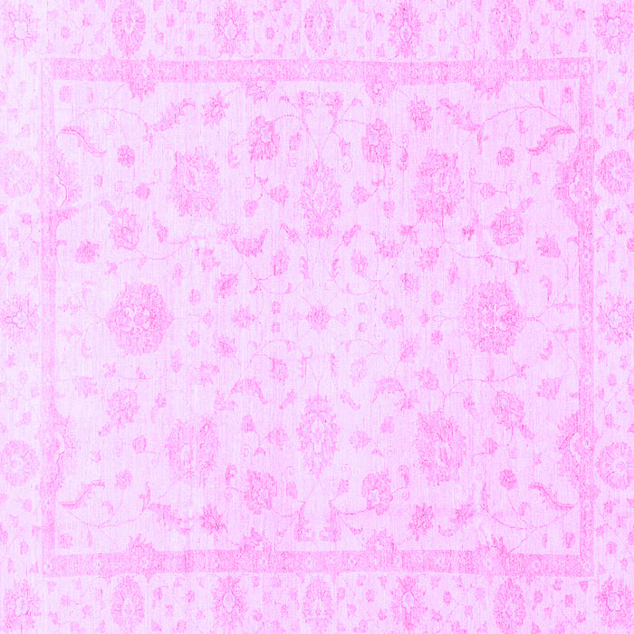 Square Machine Washable Oriental Purple Traditional Area Rugs, wshabs3478pur