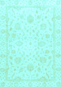 Oriental Light Blue Traditional Rug, abs3478lblu