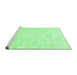 Sideview of Machine Washable Oriental Emerald Green Traditional Area Rugs, wshabs3478emgrn