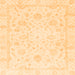 Square Machine Washable Oriental Orange Traditional Area Rugs, wshabs3478org