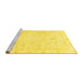 Sideview of Machine Washable Oriental Yellow Traditional Rug, wshabs3478yw