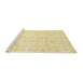 Sideview of Machine Washable Abstract Sun Yellow Rug, wshabs3479