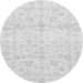 Round Oriental Gray Traditional Rug, abs3479gry