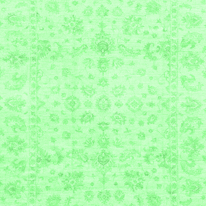 Machine Washable Oriental Emerald Green Traditional Area Rugs, wshabs3479emgrn