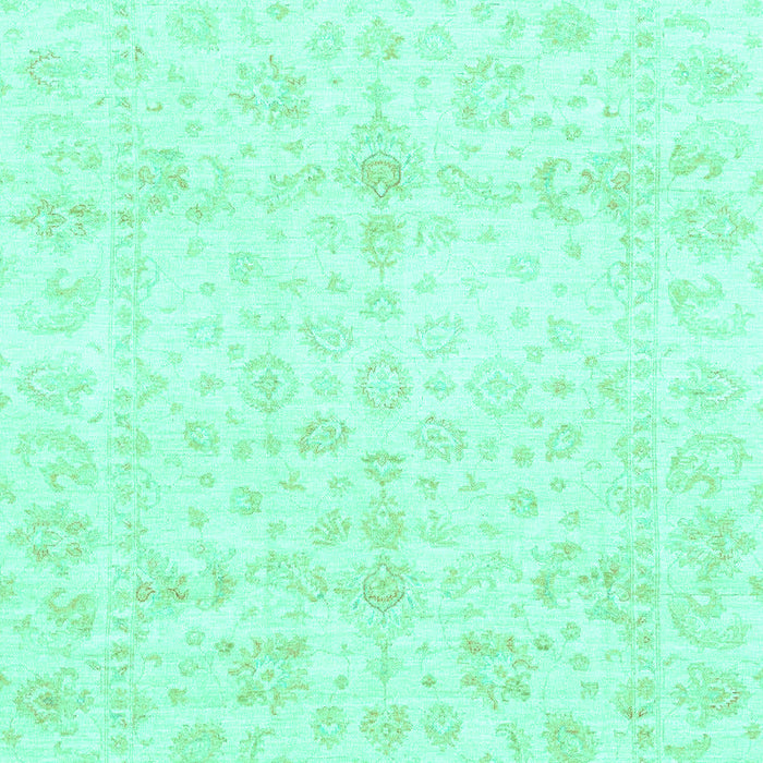 Machine Washable Oriental Turquoise Traditional Area Rugs, wshabs3479turq