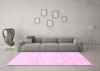 Machine Washable Oriental Pink Traditional Rug, wshabs3479pnk