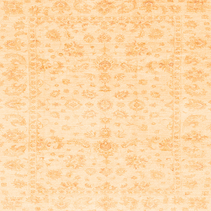 Square Oriental Orange Traditional Rug, abs3479org