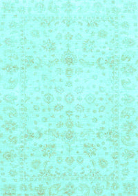 Oriental Light Blue Traditional Rug, abs3479lblu