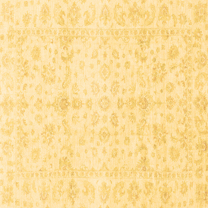 Square Machine Washable Oriental Brown Traditional Rug, wshabs3479brn