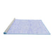 Sideview of Machine Washable Oriental Blue Traditional Rug, wshabs3479blu