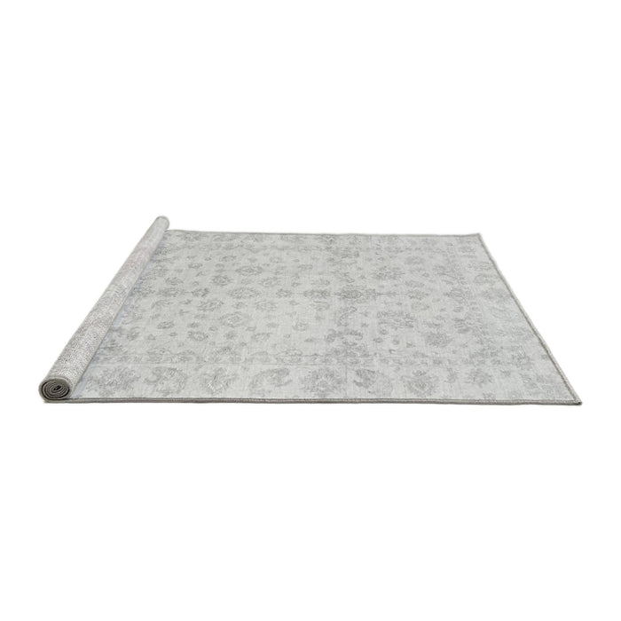 Sideview of Machine Washable Oriental Gray Traditional Rug, wshabs3479gry