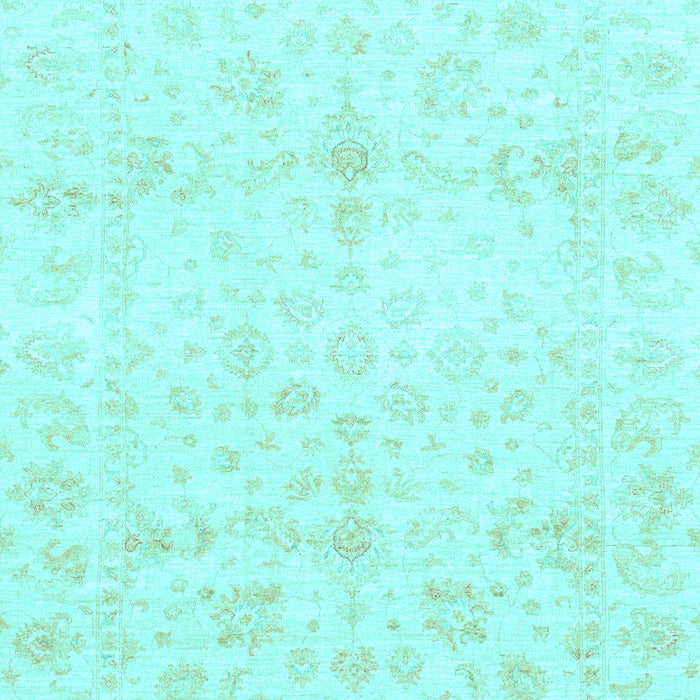 Machine Washable Oriental Light Blue Traditional Rug, wshabs3479lblu