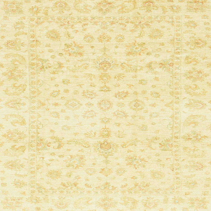 Square Abstract Sun Yellow Oriental Rug, abs3479