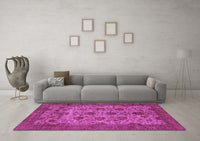 Machine Washable Abstract Purple Modern Rug, wshabs347pur