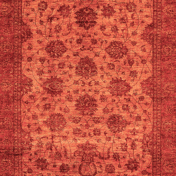 Machine Washable Abstract Orange Modern Area Rugs, wshabs347org
