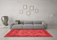 Machine Washable Abstract Red Modern Rug, wshabs347red