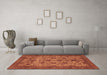 Machine Washable Abstract Brown Modern Rug in a Living Room,, wshabs347brn