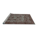 Sideview of Machine Washable Abstract Light Blue Modern Rug, wshabs347lblu