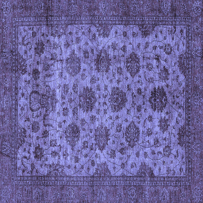 Square Machine Washable Abstract Blue Modern Rug, wshabs347blu