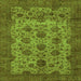 Square Abstract Green Modern Rug, abs347grn