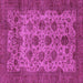 Square Machine Washable Abstract Purple Modern Area Rugs, wshabs347pur