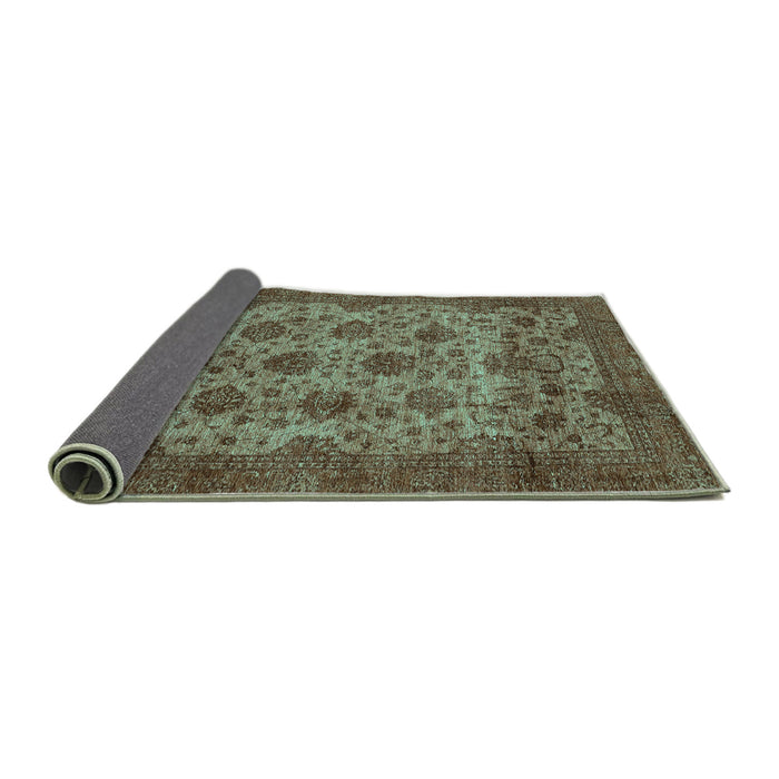 Sideview of Abstract Turquoise Modern Rug, abs347turq