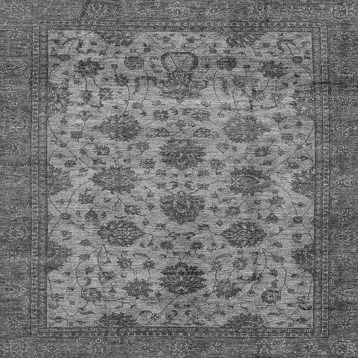 Square Abstract Gray Modern Rug, abs347gry