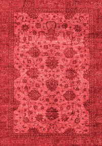 Abstract Red Modern Rug, abs347red