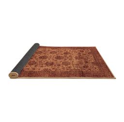 Sideview of Abstract Brown Modern Rug, abs347brn