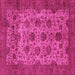 Square Machine Washable Abstract Pink Modern Rug, wshabs347pnk