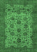 Machine Washable Abstract Emerald Green Modern Area Rugs, wshabs347emgrn