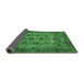 Sideview of Abstract Emerald Green Modern Rug, abs347emgrn