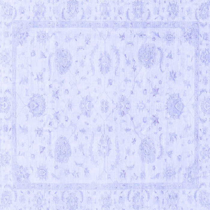 Square Machine Washable Oriental Blue Traditional Rug, wshabs3480blu