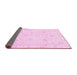 Sideview of Oriental Pink Traditional Rug, abs3480pnk
