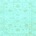 Square Oriental Light Blue Traditional Rug, abs3480lblu