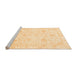 Sideview of Machine Washable Oriental Orange Traditional Area Rugs, wshabs3480org