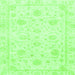 Square Oriental Green Traditional Rug, abs3480grn