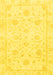 Machine Washable Oriental Yellow Traditional Rug, wshabs3480yw