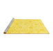 Sideview of Machine Washable Oriental Yellow Traditional Rug, wshabs3480yw