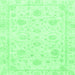 Square Oriental Emerald Green Traditional Rug, abs3480emgrn