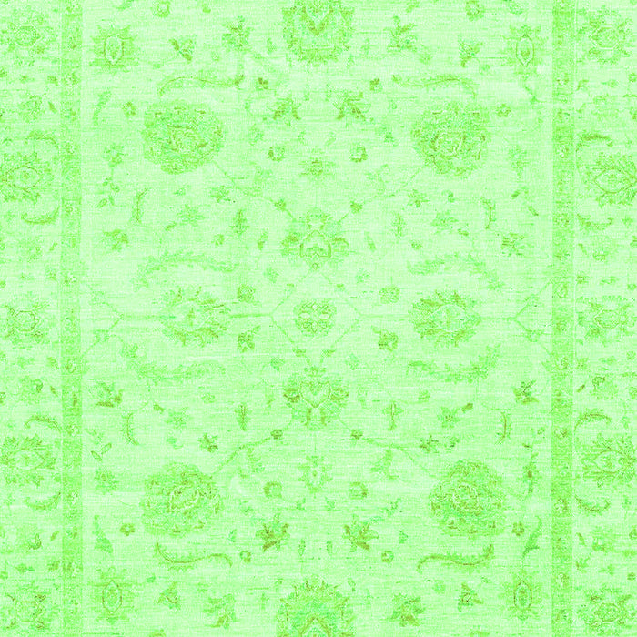 Machine Washable Oriental Green Traditional Area Rugs, wshabs3480grn