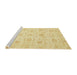 Sideview of Machine Washable Abstract Sun Yellow Rug, wshabs3481