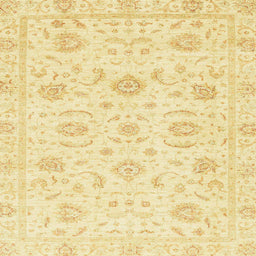 Square Abstract Sun Yellow Oriental Rug, abs3481