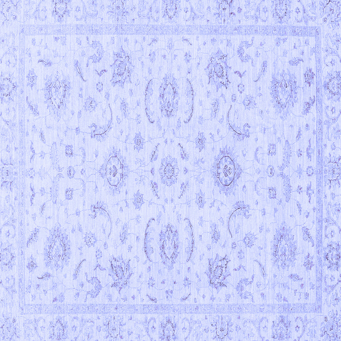 Square Machine Washable Oriental Blue Traditional Rug, wshabs3481blu