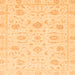 Square Machine Washable Oriental Orange Traditional Area Rugs, wshabs3481org