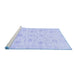 Sideview of Machine Washable Oriental Blue Traditional Rug, wshabs3481blu