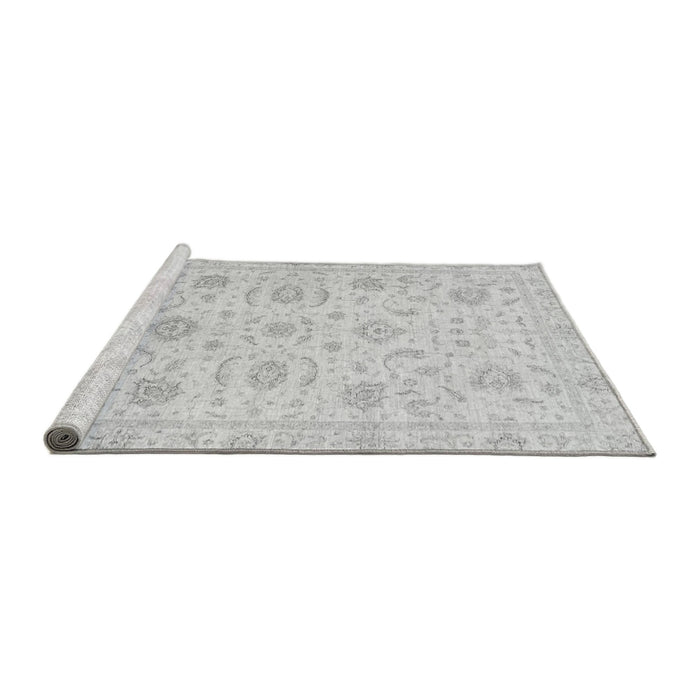 Sideview of Machine Washable Oriental Gray Traditional Rug, wshabs3481gry