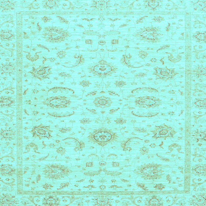 Square Oriental Light Blue Traditional Rug, abs3481lblu