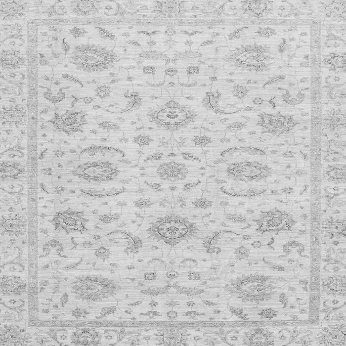 Square Oriental Gray Traditional Rug, abs3481gry